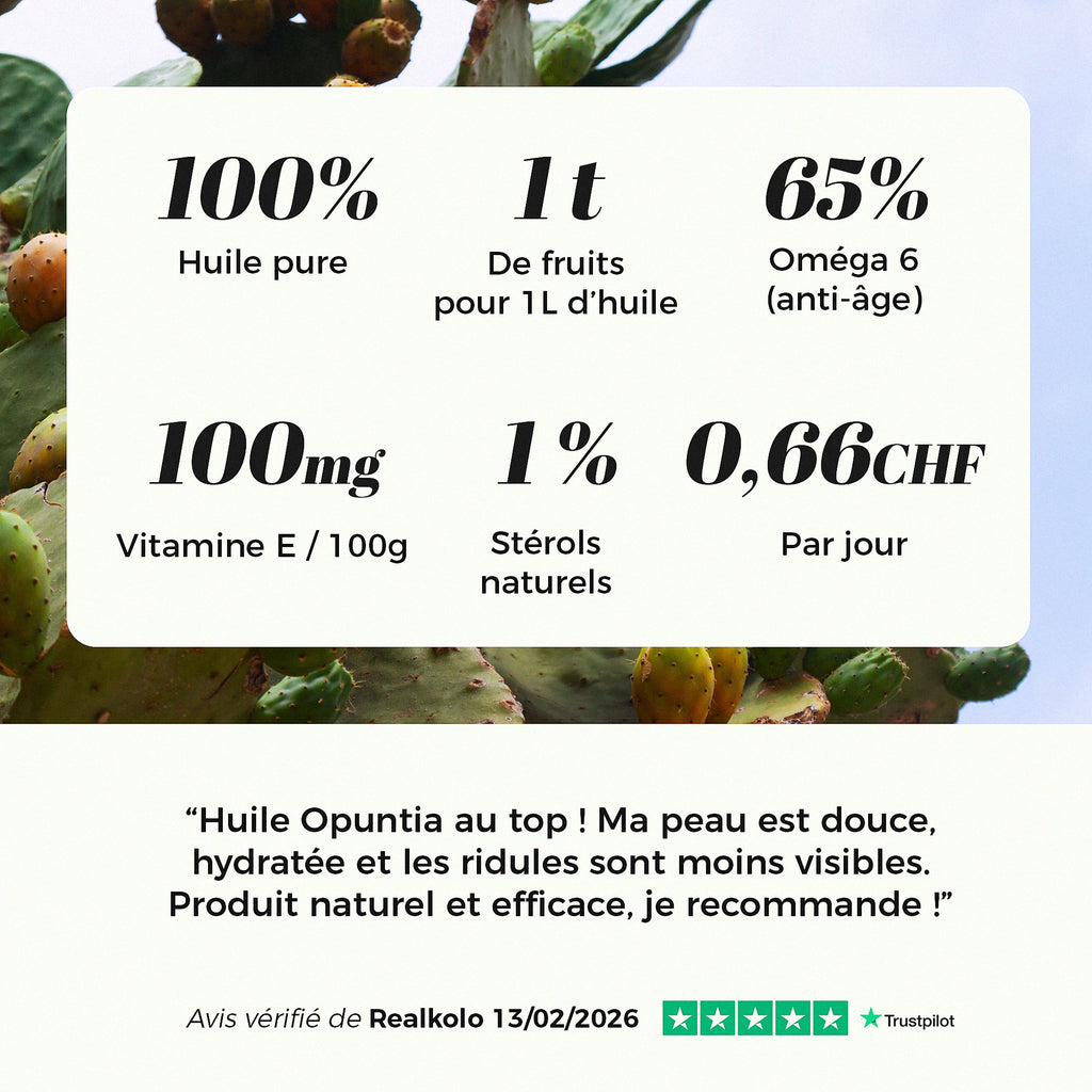 Huile de Pépins de Figue de Barbarie Bio Opuntia® – Anti-Âge