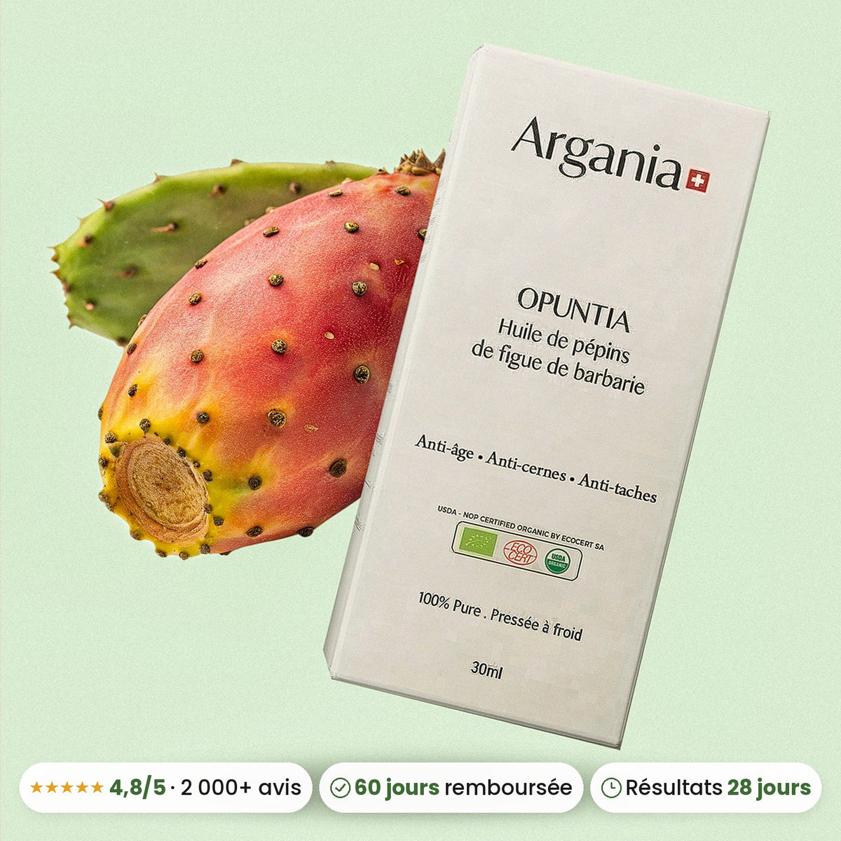 Olio di semi di fico d'India biologico Opuntia® antietà