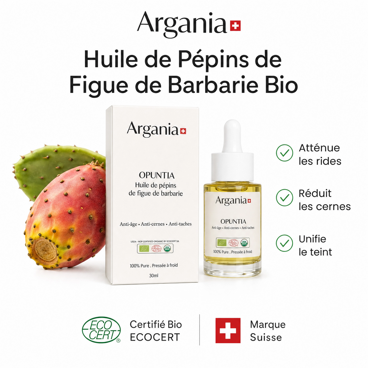 Huile de Pépins de Figue de Barbarie Bio Opuntia® Anti-Âge