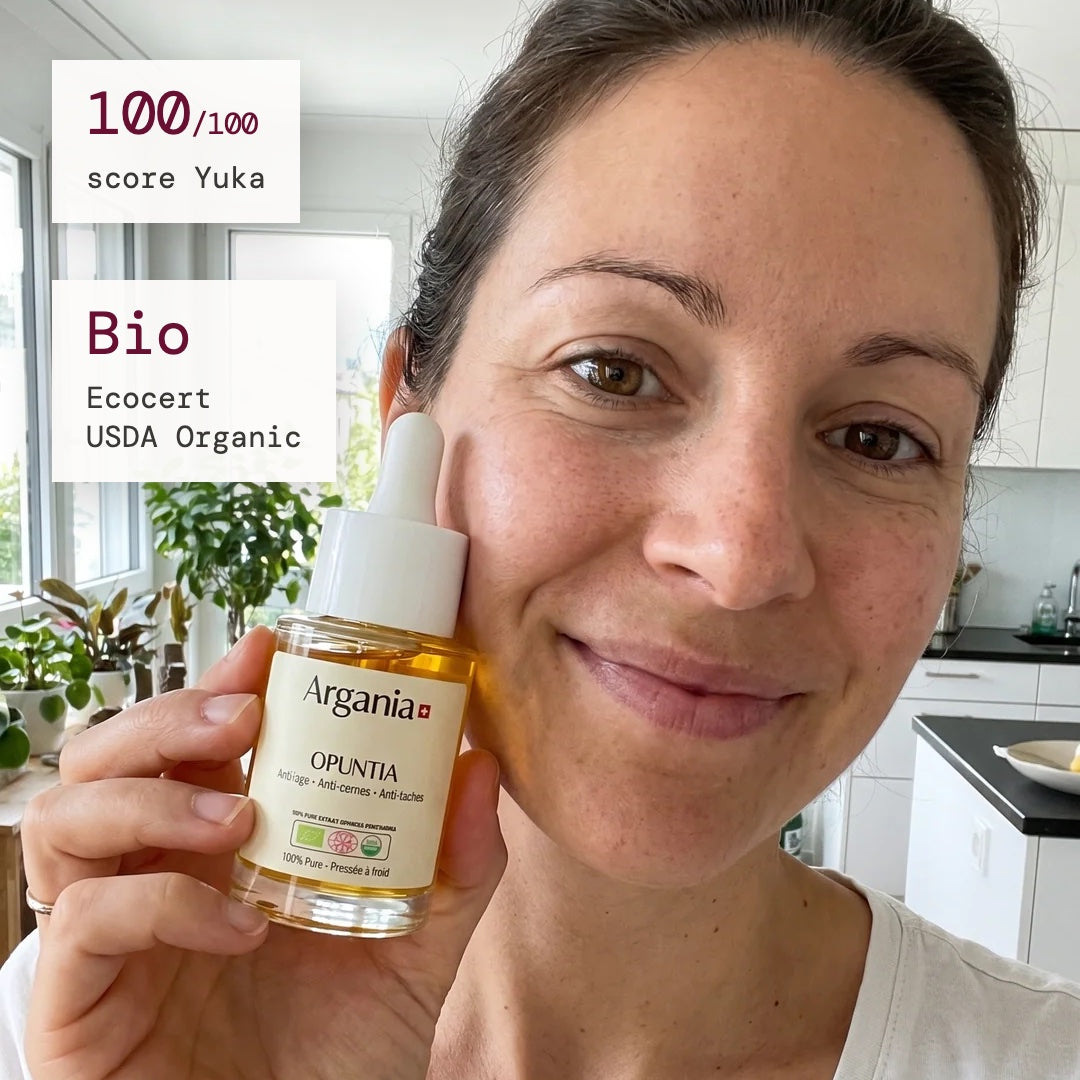 Opuntia-Öl: Yuka-Bewertung 100 von 100, zertifiziert nach Ecocert und USDA Organic